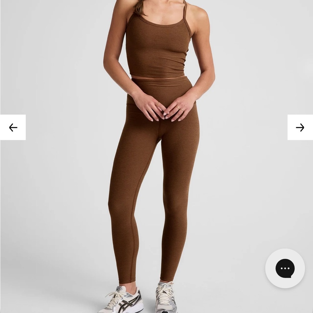 Beyond Yoga set in bold mocha heather